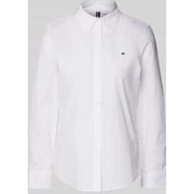Regular fit overhemdblouse met logostitching