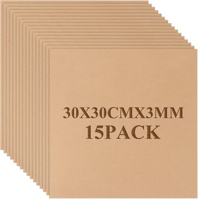 Houten Platen Set - Kunst Hout - Creatieve Projecten - Natuurlijke Textuur - 30x30cm - Houtkleur