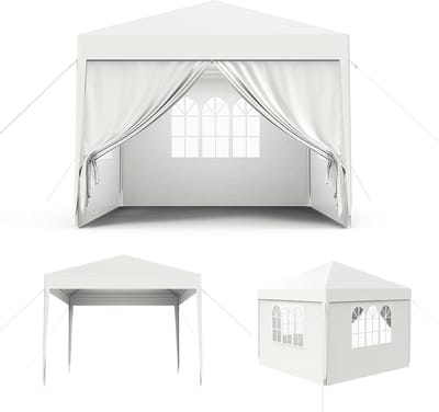 Tuinpaviljoen 3x3m - Partytent Feesttent - Feesten en Evenementen - Waterdicht PE Zeil - 300 x 300 x 250 cm