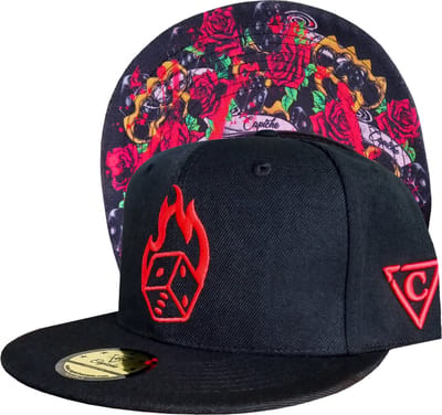 Capiche® Snapback – Dobbelsteen – Zwart – Pet Heren – Sportcap – Dice Dobbelstenen Pet