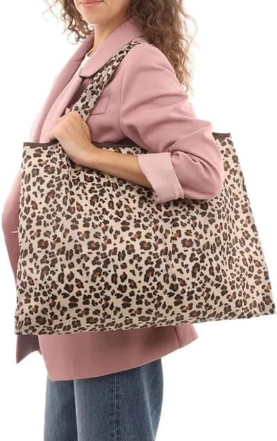 SnelShoppen - Opvouwbare Boodschappentas Strandtas Grote Herbruikbare Stoffen Boodschappentas 56 x 67 cm voor Levensmiddelen en Vrije Tijd - Wasbaar e