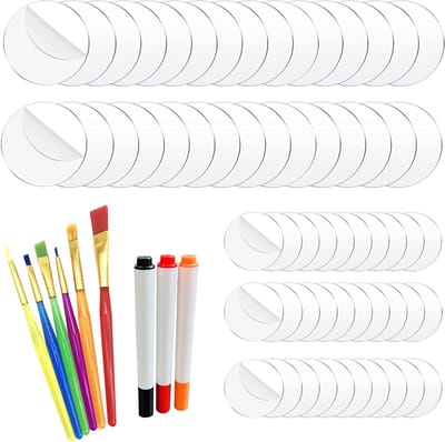 Transparante Acrylaatplaten - 60 Stuks - Ronde Acrylaatschijven voor Creatieve Projecten, Borden en DIY Decoratie