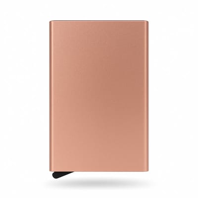 MoodLux Pasjeshouder - Uitschuifbaar - RFID kaarthouder - Aluminium - Anti-Skim - Mannen en Vrouwen - 8 pasjes - Compact - Rose Goud