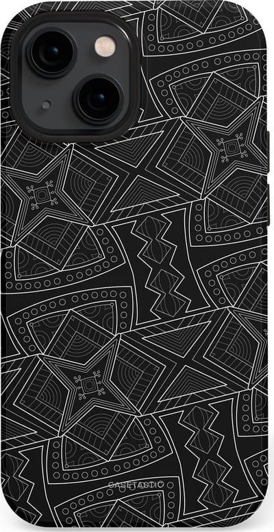 Casetastic Hoesje Geschikt voor Apple iPhone 13 Mini Magsafe - Stijlvolle Beschermende Duo-layer Case - Afrikaanse kunst