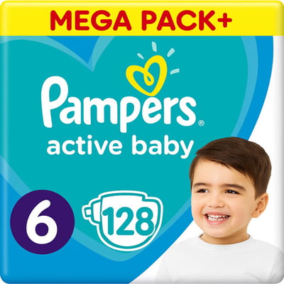 Pampers Active Baby Luiers Maat 6 (13-18 kg) - 128 stuks