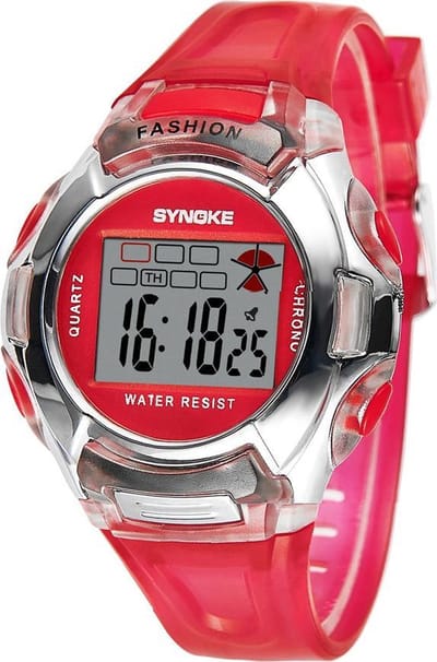 Synoke horloge 38 mm rood I-deLuxe verpakking