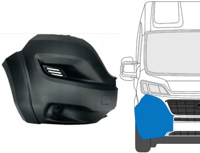 Hoek voorbumper met zijlijst voor Fiat Ducato 2018- / Rechts
