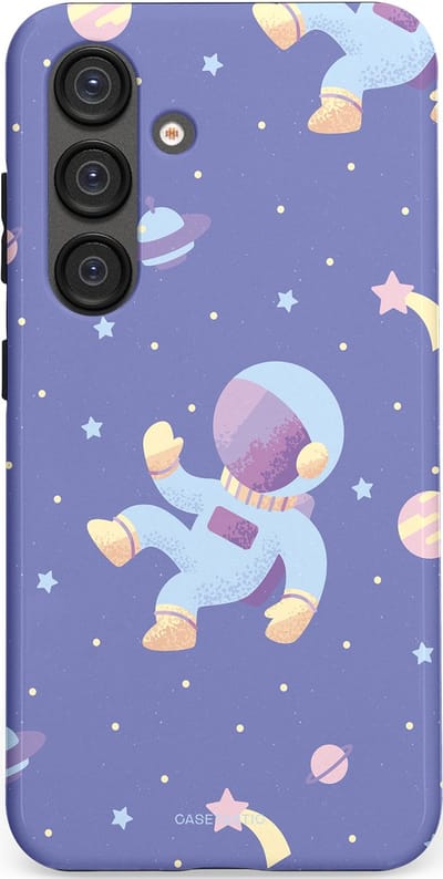 Casetastic Hoesje Geschikt voor Samsung S25 - Stijlvolle Beschermende Duo-layer Case - Vliegen in de ruimte