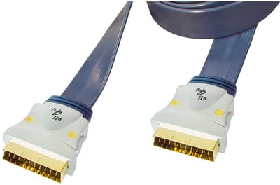 Premium 21-pins Scart kabel - plat - 10 meter
