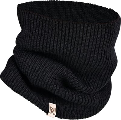 Norfolk - 70% Merino Wol Nekwarmer - Premium Gebreide, Zacht en Warm Sjaal - Zwart - Dover