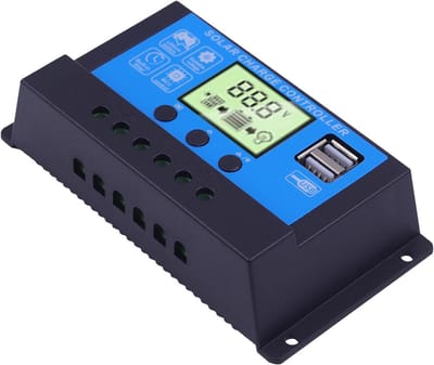 PWM Solar Laadregelaar 30A - 12V met LCD-display, Automatische Spanningsdetectie en Geschikt voor Buiten