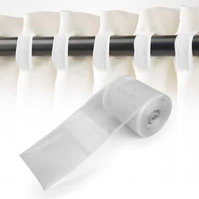 Gordijnband met lussen - Gordijnlint Plooiband - Gordijnen Ophangen - Duurzaam polyester - 10 meter - Transparant