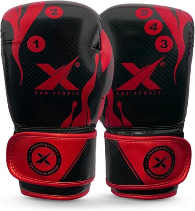 Bokshandschoenen Kinderen met P Punch Combinaties Zelfleren - Kickboksen & MMA