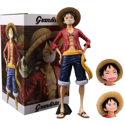 Hete Anime One Piece Figuur Zelfverzekerde Lachende 28CM Luffy Drie Vormen Gezichtswisselen Actie Figuur PVC Model Speelgoed Collectie Cadeaus