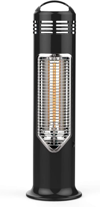 Infraroodverwarming - Buiten kachel - Terras verwarmen - Veilig aanraakbaar - 1500 Watt - Zwart