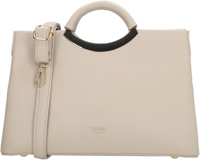 Charm London Lucca Handtas - Klassiek - Dames - Tas - Schoudertas - Crossbody - Beige