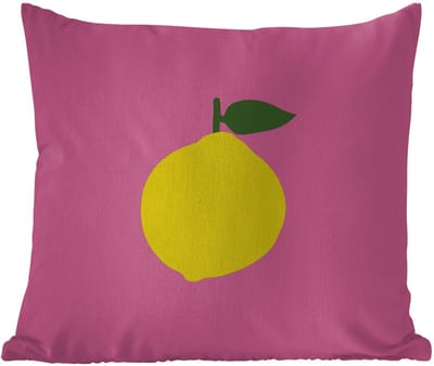 Sierkussen Buiten - Citroen - Geel - Fris - 60x60 cm - Weerbestendig