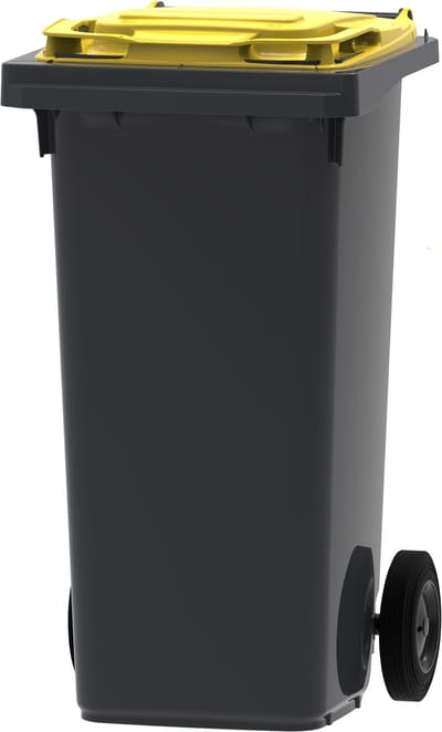 Mini Container - 120 liter Geel - Kliko Afval Container 120liter - Afvalbak 120l