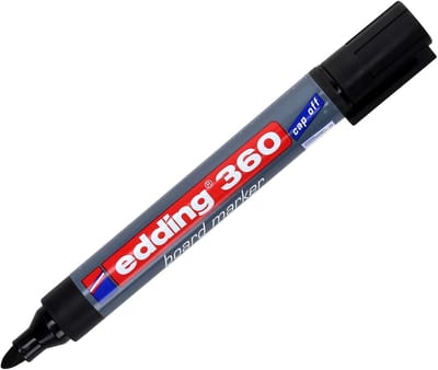 Edding 360 Whiteboard Marker, Rond, Zwart, 1,5-3 mm
