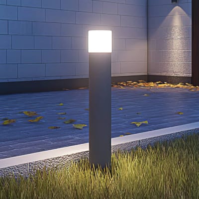 G & L Handels GmbH Tuinpadverlichting 400140004, hoogte 60 cm, antraciet, aluminium