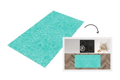 Keukenloper - Loper keuken - Patronen - Water - Zee - 120x60 cm - Keukenloper vinyl