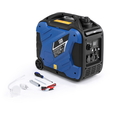 HBM inverter aggregaat 174 cc benzinemotor 230V 4200W, draagbaar, verrijdbaar, IP23M