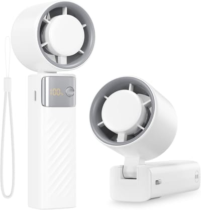 longziming -Draagbare Ventilator - Handventilator - Tafelventilator - USB-C Snellladen - Duurzaam ABS - Opvouwbaar Design - Veelzijdig Gebruik - 1 Stuk