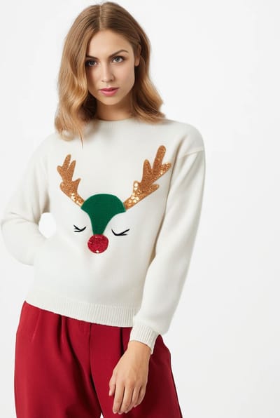Starry Indigo - Foute Kersttrui / Sweater Dames - Reindeer