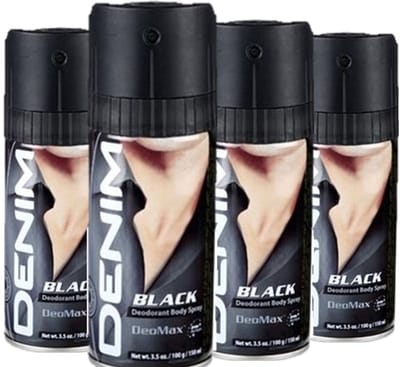 Denim Deo Spray – Black - 4 x 150 ml