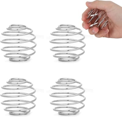 4x Roestvrijstalen Mixerballen (54mm) voor Eiwitshakes, Milkshakes en Dressings