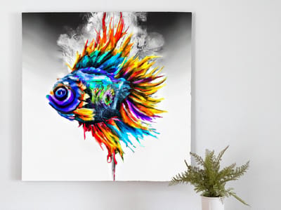 Straight from the depths | Straight from the depths | Kunst - 20x20 centimeter op Dibond | Foto op Dibond