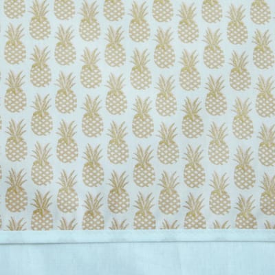 BINK Bedding Ledikantlaken Pip 100 x 150 cm - laken voor ledikant - lakentje - babylaken - ananas - roze - goud