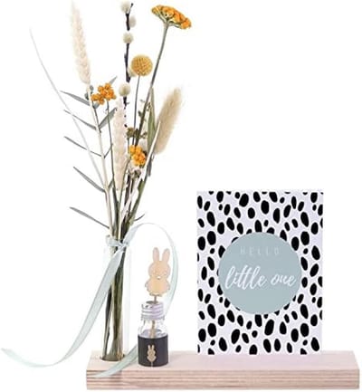 Uniek Brievenbus Cadeau met Droogbloemen voor een Blijvende Babyherinnering