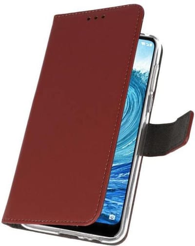 Booktype Telefoonhoesjes - Bookcase Hoesje - Wallet Case - Geschikt voor Nokia X5 5.1 Plus - Bruin