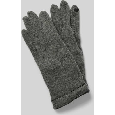 Walkhandschoen van zuivere scheerwol model 'Leather Piping Touch'