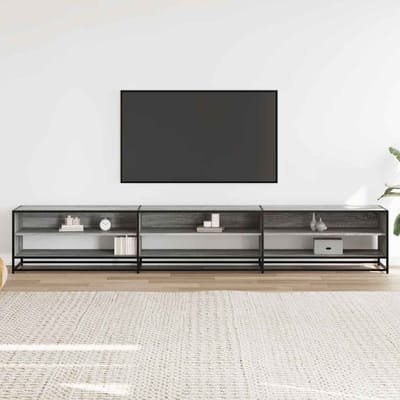vidaXL - Tv-meubel - 270x40x46 - cm - bewerkt - hout - grijs - sonoma - eikenkleurig