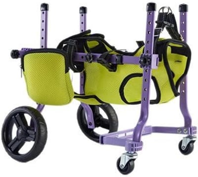 Honden Rolstoel - Mobiliteitshulpmiddel - Buitenwandelingen - Verstelbaar Frame - 40x21x10 cm - Zwart