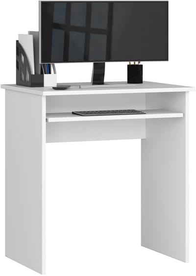 Bureau STAR / Computerbureau / Computer Tafel / Vrijstaand Bureautafel / Wit / 68 x 74 x 51 cm