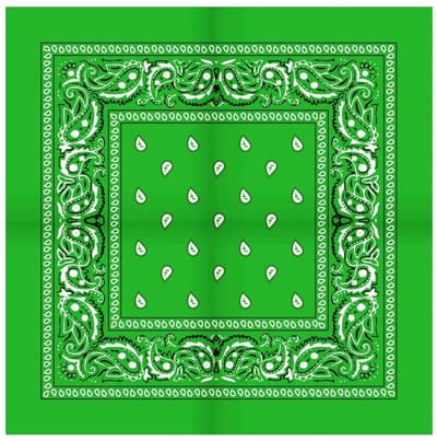 Boeren zakdoek Rain drop 54x54 - Katoenen boerenzakdoek - 54 - Groen