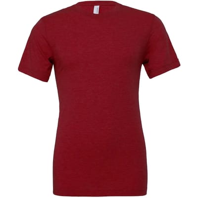Bella+Canvas Unisex Triblend Crew Neck T-Shirt CV3413 - Cardinal Triblend (Heather) - XS