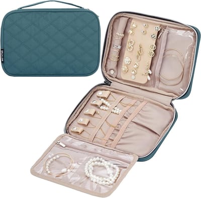 Reis Sieraden Organizer - Sieraden Tasje - Sieraden Opbergen - Compact Reisformaat - 9.5 x 6.5 x 1.5 cm