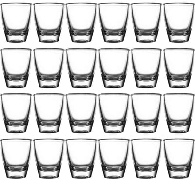 Robuuste glazen shotglaasjes van 35 ml voor tequila, vodka, ouzo en likeur - Set van 24 stuks voor feestelijke momenten