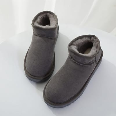 Mode Winter Enkel Rubberen Laarzen Voor Vrouwen Australische Echte Rundleer Klassieke Sneeuwlaarzen Effen Dames 'Schoenen 44 grijs