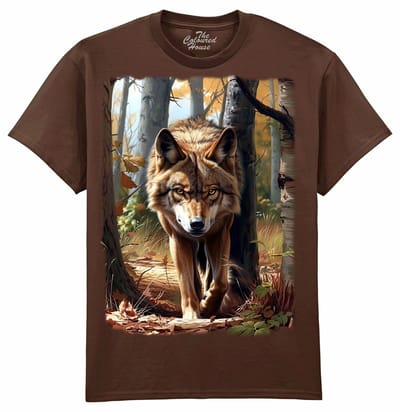 Wolf Wolven Autumn Approaching The Coloured House T-shirt M