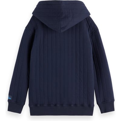 Scotch & Soda Boy Relaxed-fit Quilted Patchwork Hoodie Sky Captain Taglia: 4 | Abbigliamento Sportivo Outlet | kids
