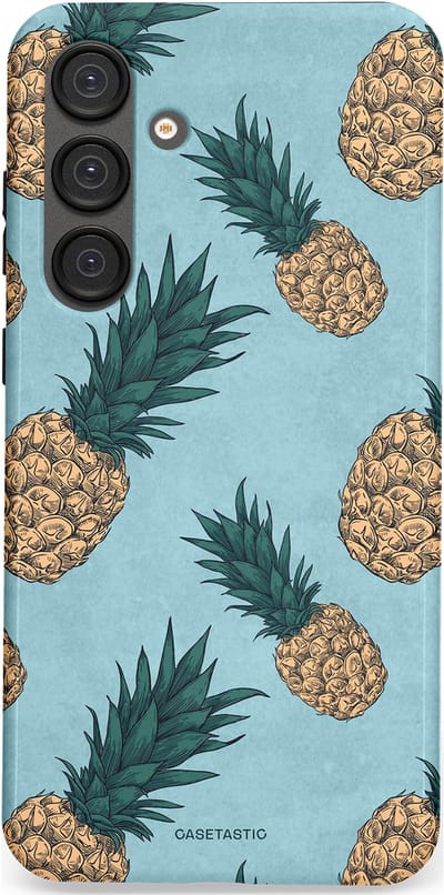Casetastic Hoesje Geschikt voor Samsung S25 Plus - Stijlvolle Beschermende Duo-layer Case - Tropische Ananas