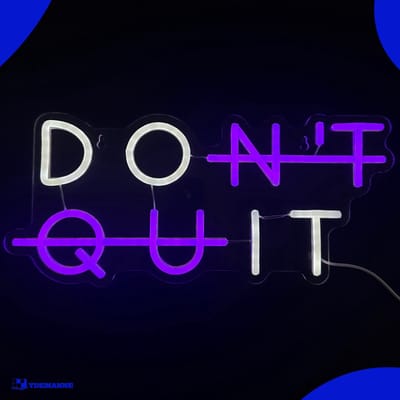 Neon Lamp - Do It - Don't Quit - Dimbaar - Incl. Ophanghaakjes - Neon Sign - Neon Verlichting - Neon Led Lamp - Wandlamp
