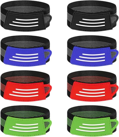Elastische Broekclips voor Fietsen, Wandelen en Joggen - Set van 8 in 4 Kleuren, Perfecte Broekbeveiliging