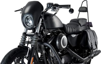 Paneelschijf Anarchy - Windscherm Deflector - Motorfiets Customizen - Perfecte Pasvorm - 25.5 x 15 x 36 cm - Mat Zwart