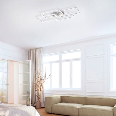 JUST LIGHT. GmbH LED plafondlamp Iven, dimbaar, staal, 95x51,5 cm